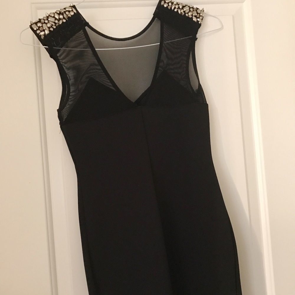 Urban Outfitters Embellished Bodycon Black Dress - Picture 6 of 7